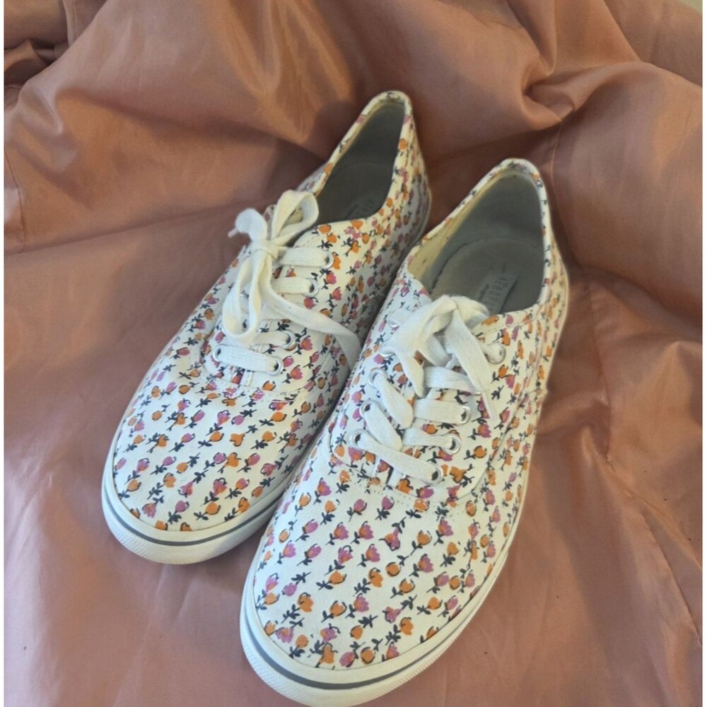 Aeropostale Retro Ditsy Print Sneakers Womens Size 9 Floral Canvas Shoes